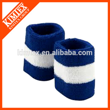 Terry cotton cheap custom wholesale striped color wrist sweatbands